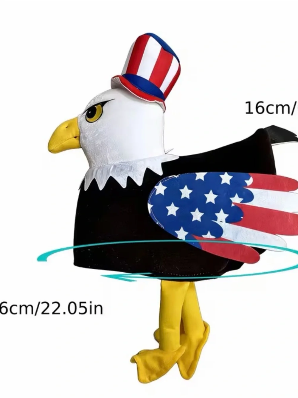 Patriotic Eagle Hat with USA Flag Wings